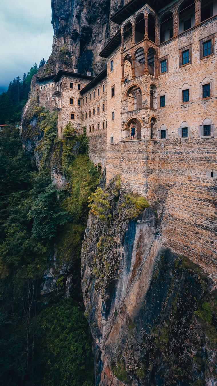 Sümela Monastery built into the cliff above the Altındere forest